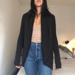 Ralph Lauren black label cashmere open sweater